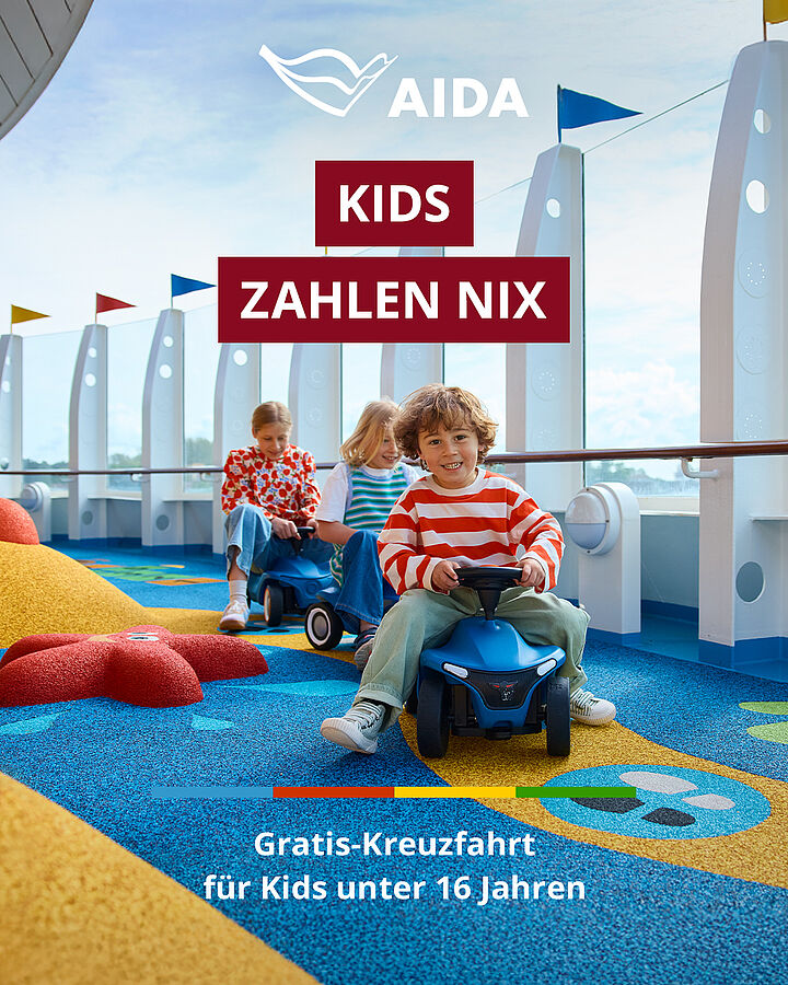 AIDA macht Familien glücklich: Sommerurlaub 2026 zum Vorteilspreis