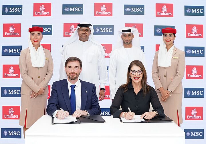 Emirates und MSC Cruises verlängern ihre bestehende Partnerschaft um zwei weitere Saisons
