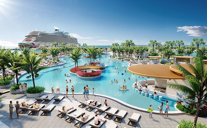 Norwegian Cruise Line kündigt neuen Great Tides Waterpark und weitere Branchenneuheiten auf Great Stirrup Cay an