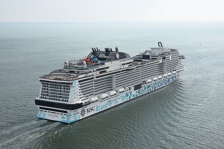 Der 1.000.000ste Kreuzfahrtgast 2023 in Hamburg reist an Bord der MSC Euribia